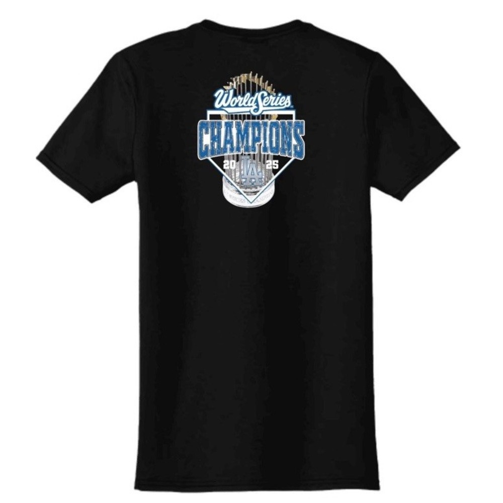 Los Angeles Dodgers 2025 World‎ Series Champions T-Shirt Black Unisex 3XL